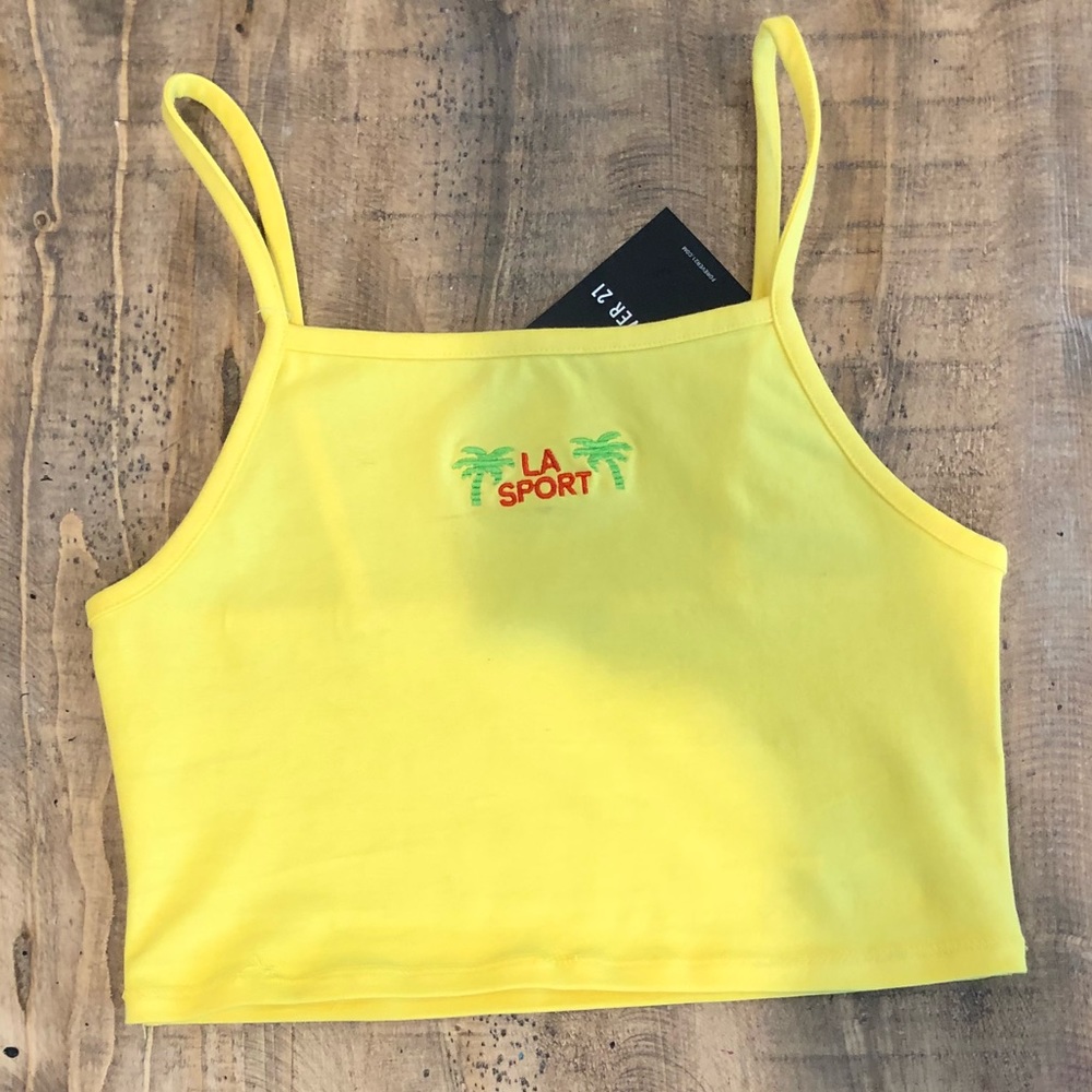 “LA Sport” yellow cropped top